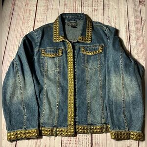 Berek Vintage  Denim Jacket with Gold Accents hard to find 3x